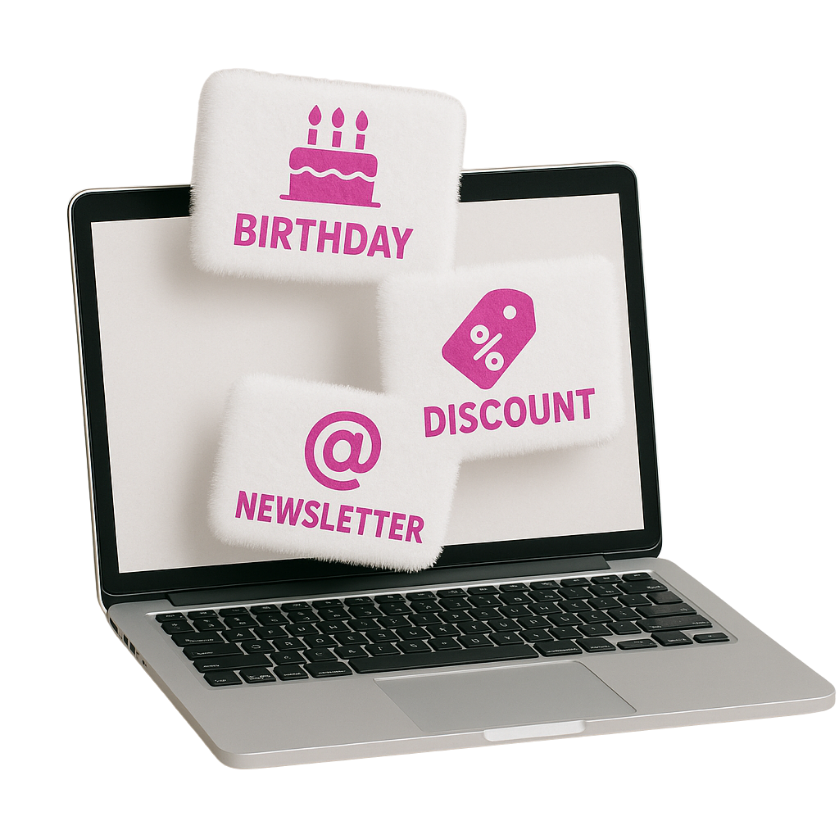 Visual pagina e-mailmarketing events komen uit de laptop