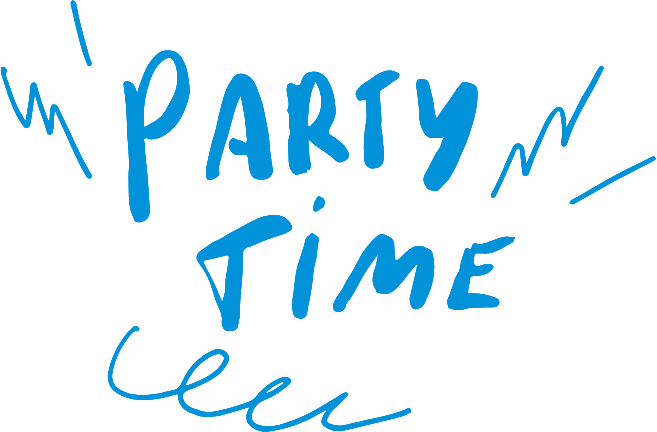 Visual voor pagina eventcommunicatie met de quote party time